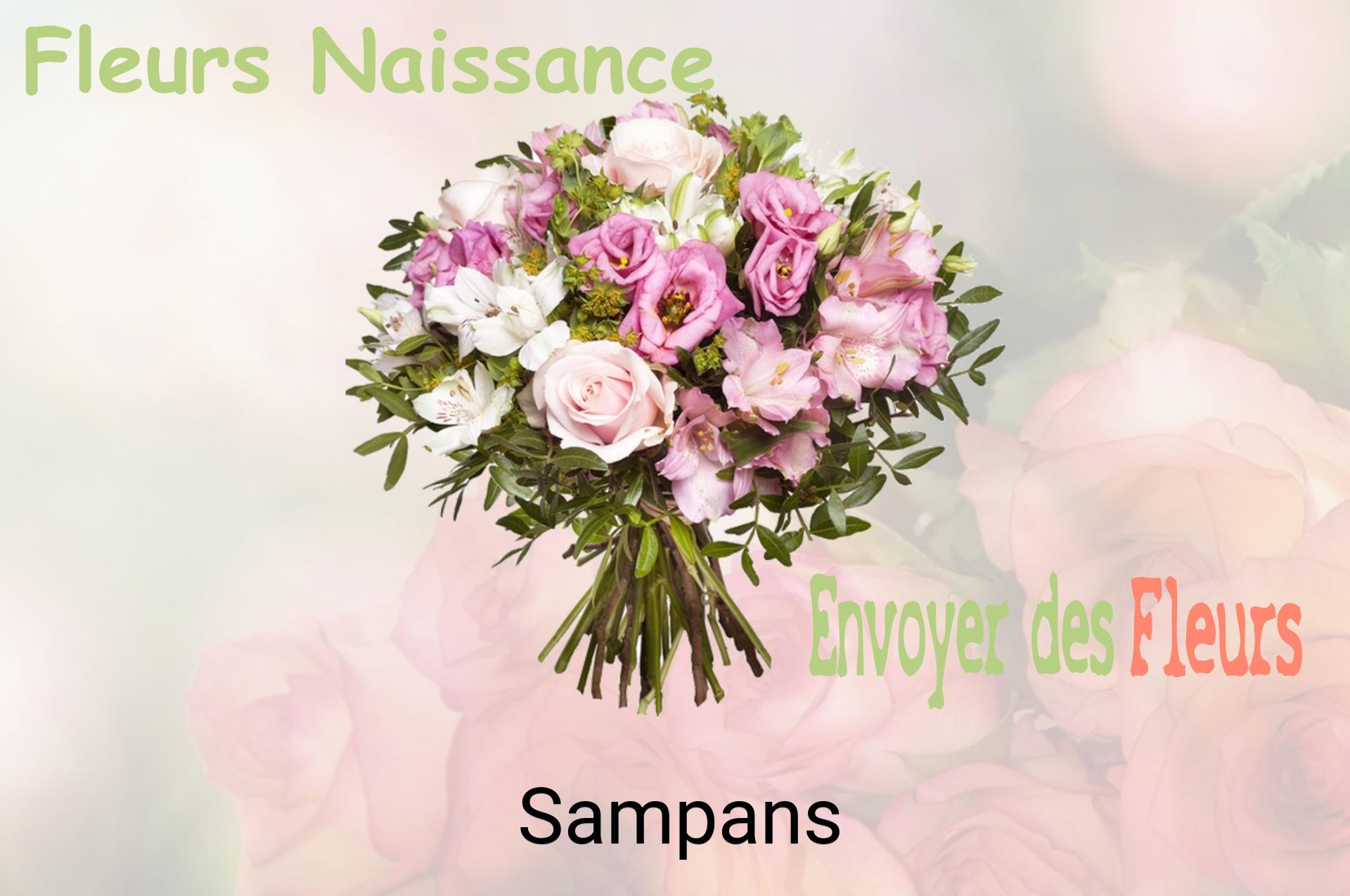 Bouquet de fleurs de naissance livré à Sampans